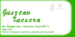 gusztav kucsera business card